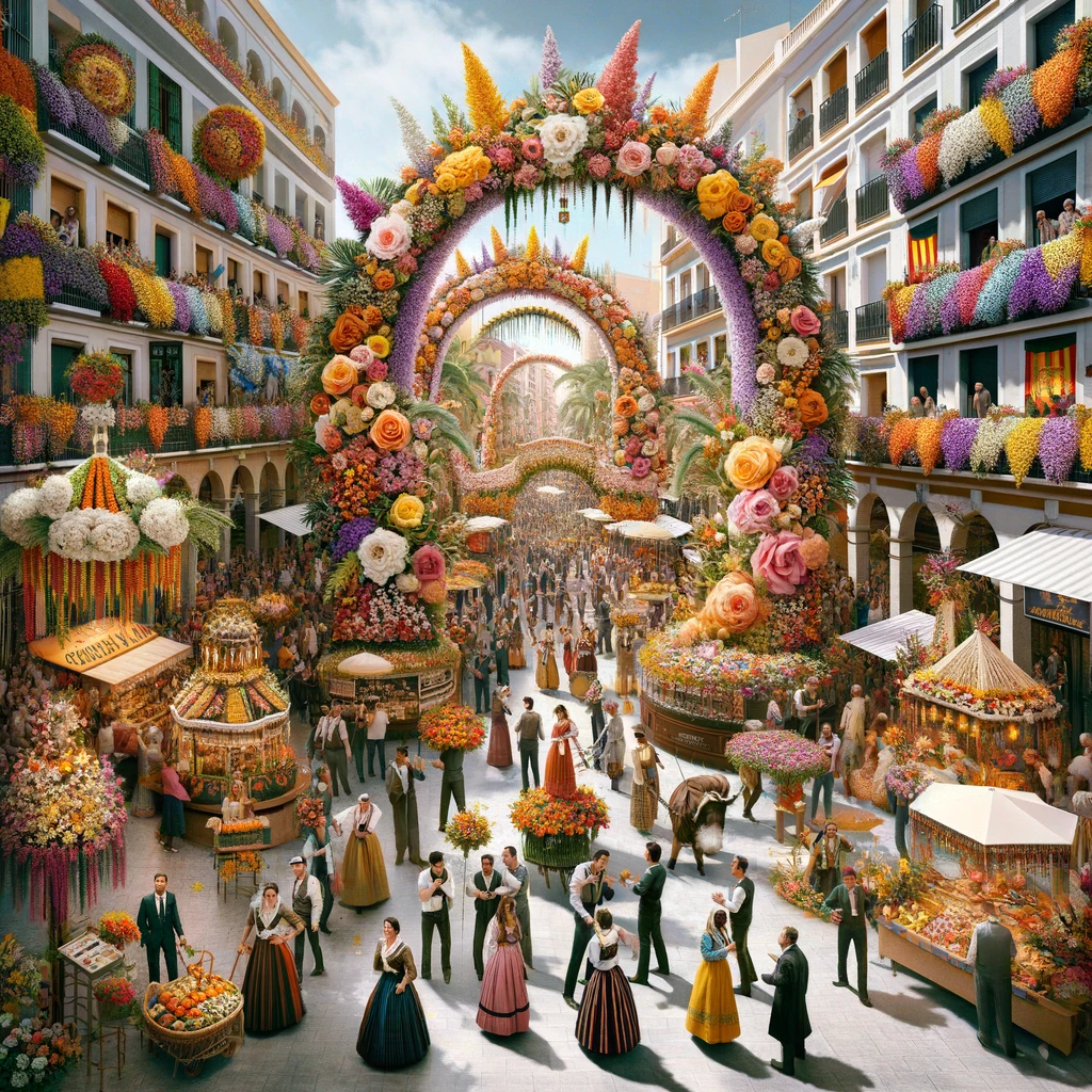 colourful spanish flowers