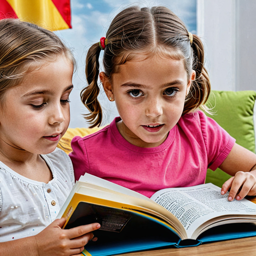 Kids learning Spanish as a second language